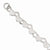 Stainless Steel Polished Hearts Toggle Bracelet