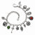 Stainless Steel Synthetic & Red Glass with Charm