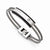 Stainless Steel Black Ip-Plated Cz Polished Bracelet
