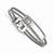 Stainless Steel Polished and Brushed Cz Wire Bracelet
