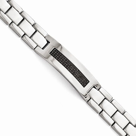 Stainless Steel Polished Diamond Bracelet