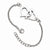 Stainless Steel Polished Hearts with Czs Bracelet