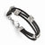 Stainless Steel Polished Leather Bracelet