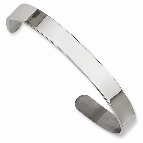 Stainless Steel Polished Cuff Bangle Bracelet