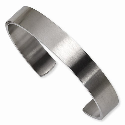 Stainless Steel Brushed Cuff Bangle Bracelet