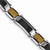 Stainless Steel Chocolate Ip-Plated Black Carbon Fiber Bracelet