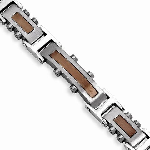 Stainless Steel Chocolate Ip-Plated Bracelet