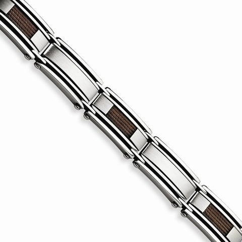 Stainless Steel Chocolate Ip-Plated Bracelet