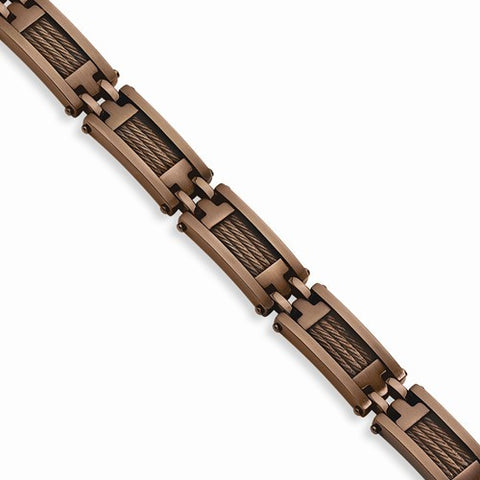 Stainless Steel Chocolate Ip-Plated Bracelet