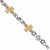Stainless Steel Gold Ipg-Plated Flower Link Bracelet