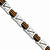 Stainless Steel Black & Orange Polished Yurethane Bracelet