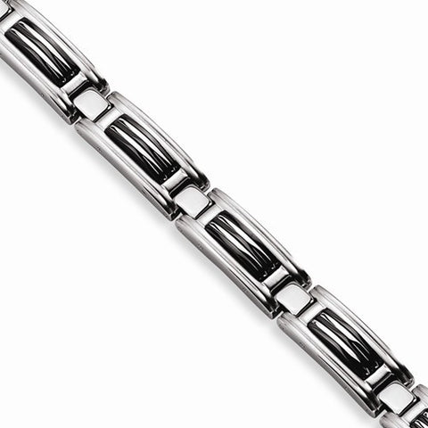 Stainless Steel Black Ip-Plated Bracelet