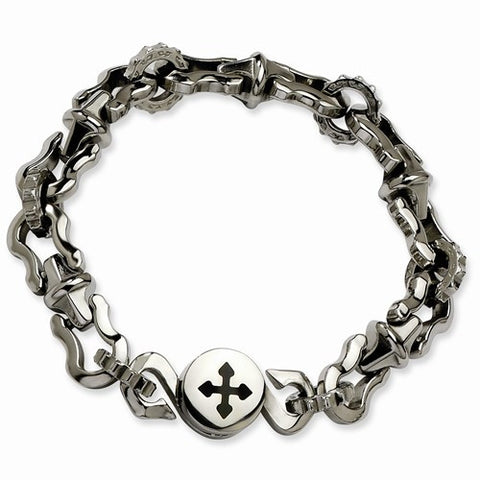 Stainless Steel Polished Magnetic Clasp Bracelet