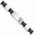 Stainless Steel Black Rubber Red Enamel Medical Bracelet