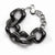 Stainless Steel Black Ceramic Link Bracelet