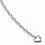 Stainless Steel Polished Open Link with Heart Bracelet