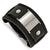 Stainless Steel Black Leather 10In Adjustable with Buckle Bracelet