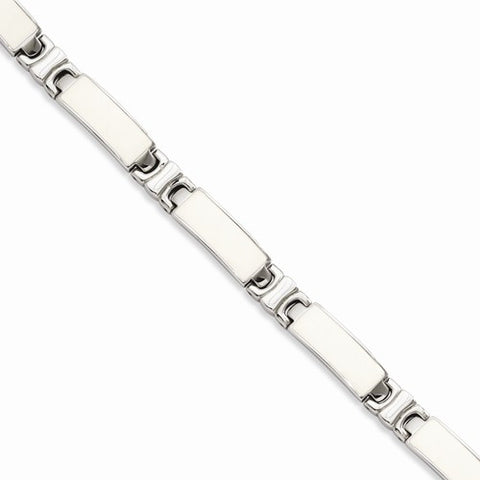 Stainless Steel White Enamel Bracelet