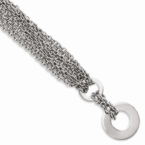 Stainless Steel Multiple Chain with Circletoggle Bracelet