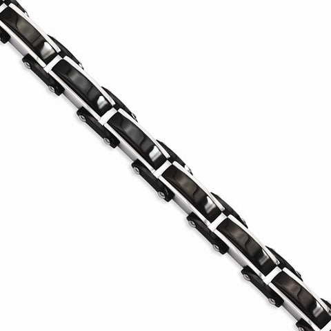 Stainless Steel Ip Black-Plated Bracelet