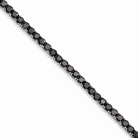 Stainless Steel Black Cz Bracelet
