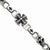 Stainless Steel Antiqued Skulls & Cross Bracelet