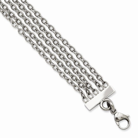 Stainless Steel Fancy Multistrand Bracelet