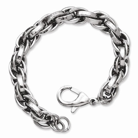 Stainless Steel Polished Oval Link Bracelet