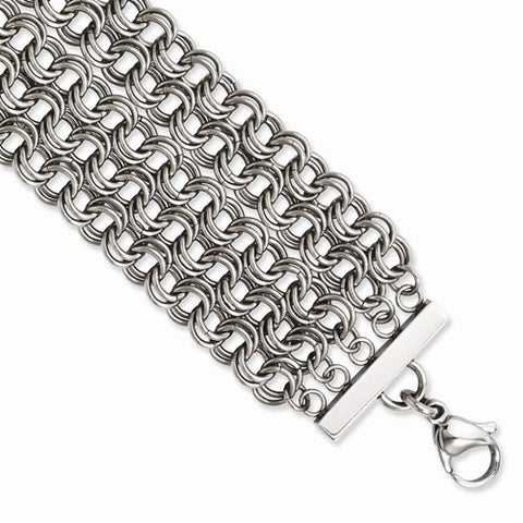 Stainless Steel Multistrand Circles Bracelet