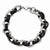 Stainless Steel Black Rubber Bracelet