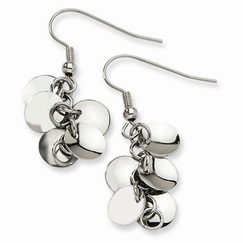 Stainle Steel Fancy Circle Dangle Earrings