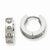 Stainle Steel CZ Hinged Hoop Earrings