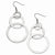 Stainle Steel Interlocking Circle Dangle Earrings