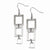 Stainle Steel Rectangle Dangle Earrings