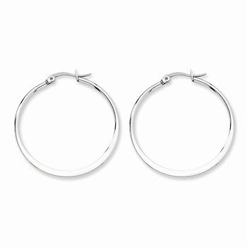 Stainle Steel 40mm Diameter Hoop Earrings