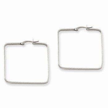 Stainle Steel 38mm Square Hoop Earrings