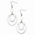 Stainle Steel Fancy Oval Dangle Earrings