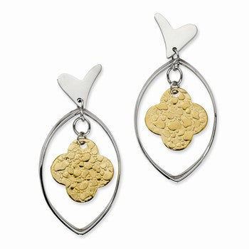 Stainle Steel Yellow IP-plated Fancy Link Earrings
