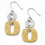 Stainle Steel Yellow IP-plated Square Link Earrings