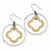 Stainle Steel Gold IPG-plated Circle Dangle Earrings