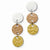 Stainle Steel Pink Yellow IP-plated Circle Earrings