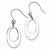 Stainle Steel Polished Cutout Oval Dangle Earrings