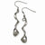 Stainle Steel Polished Twists Dangle Earrings