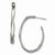 Stainle Steel Polished Fancy J Hoop Earrings