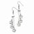Stainle Steel Clovers w/ CZ Stones Dangle Earrings