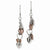 Stainle Steel Chocolate IP-plated Hearts Dangle Earrings