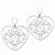 Stainle Steel Fancy Swirl Heart Post Earrings
