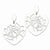Stainle Steel Flower Cutout Heart Post Earrings