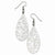 Stainle Steel Filigree Teardrop Wire Earrings