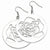 Stainle Steel Rose Cutout Dangle Earrings
